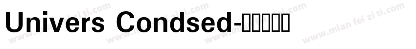Univers Condsed字体转换
